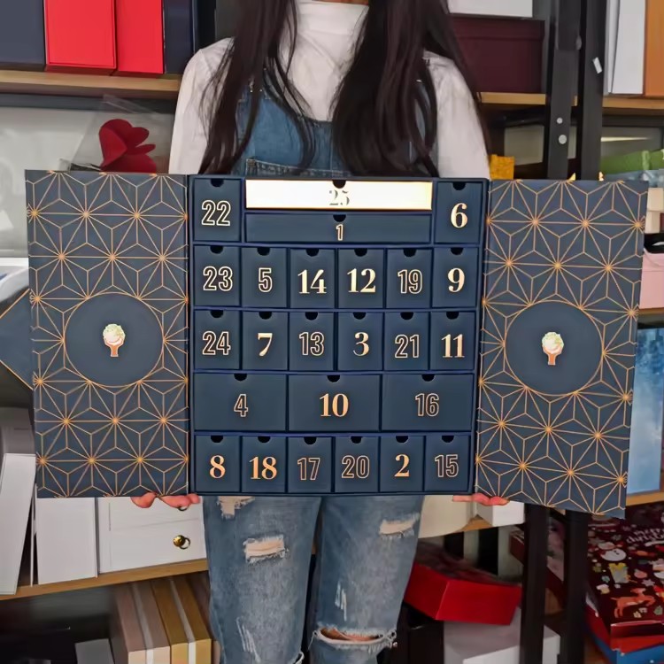 price christmas advent calendar cosmetic paper box